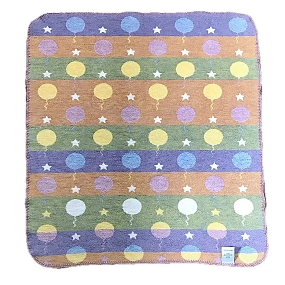Docofil Balloons And Stars Thick Baby Blanket Unisex Fun Playful Colorful Cute - Picture 4 of 6